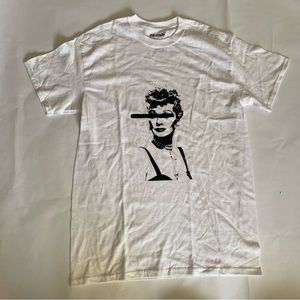 Screen printed white t shirt